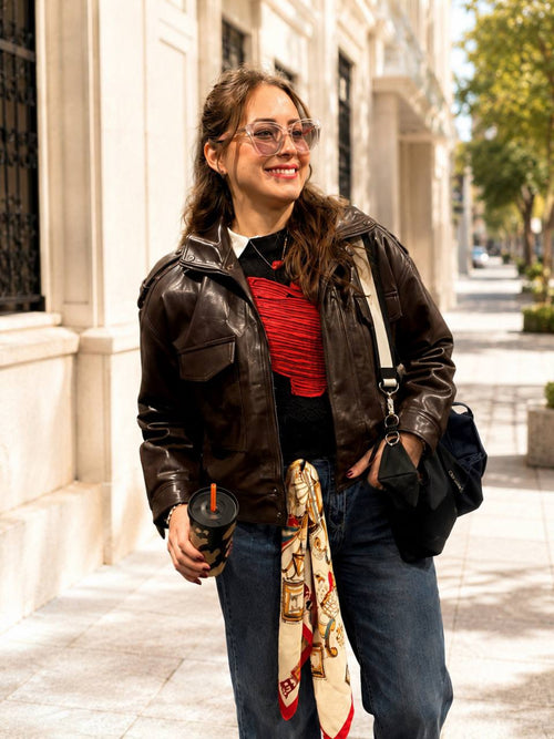 Chaqueta Urbana Oversize color marrón